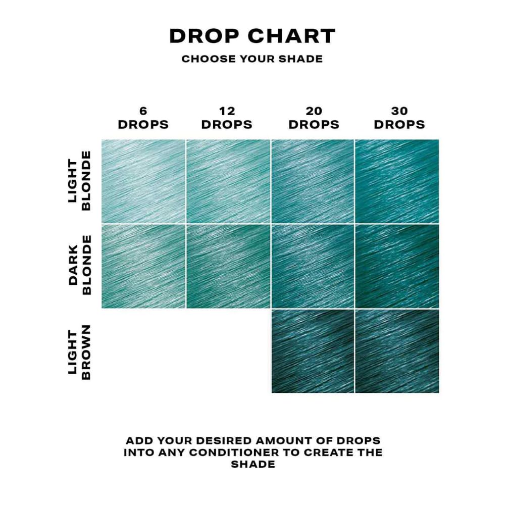 SHRINE Shrine Drop It AQUA Hair Dye Drops | Semi-Permanent Vegan Customisable Hair Colour | Mix with Conditioner | Vegan & Cruelty-Free | Temporary Hair Dye | 20ml