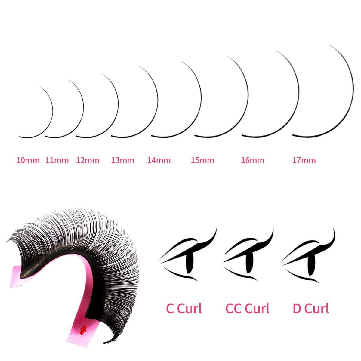 VEYES INC Cashmere Individual Lash Extensions 0.03-0.20 B/C/CC/D/J/M Curl 8-20mm Mixed & Single Length Trays, Matte Black, Professional Supplies for Lash Techs(0.05 D 8-16mm)