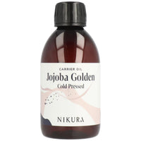 nikura Nikura Jojoba Oil Golden - 250ml | For Skin, Hair Growth, Face, Body, Scalp, Eyelashes & Nails | Moisturising & Hydrating | For Essential Oils | Natural, Vegan & UK | BPA Free