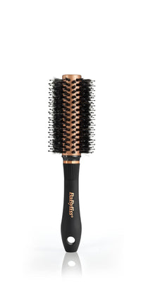 BaByliss Copper Mixed Boar Bristle Thermal Barrel Brush, Black