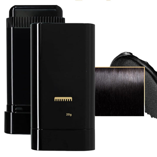 Hair Dye Comb, 2 in 1 Black Instant Hair Colour Stick with Built-in Comb, Hair Dye Stick for Gray Hair Coverage, Sweat-Proof & Portable Hair Concealer for Women & Men