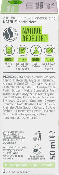 Alverde Natural Cosmetics Beauty & Fruity Day Cream - Matte Care Cream with Organic Lime and Organic Apple, 50 ml
