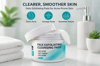 CHEAR ACNE Chear Acne Exfoliating Cleansing Pads 55 Pads – Salicylic Acid, Niacinamide & Hyaluronic Acid Face Pads with Witch Hazel, Pore Clearing Wipes for Acne, Oily Skin & Blackheads