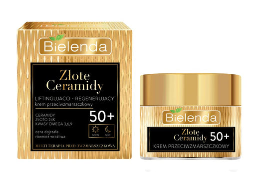 Bielenda Golden Ceramides Lifting-Regenerating Anti-Wrinkle Face Cream 50+ 50ml