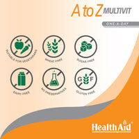 HealthAid A to Z Multivit - 90 Vegan Tablets, Pack of 1