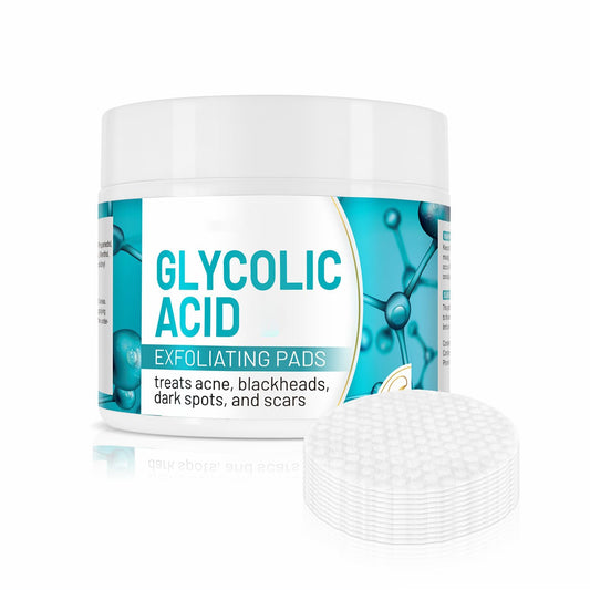 Glycolic Acid Pads - Cleansing Pads - Face Wipes With Vitamins B5, C & E - Face Exfoliator Pad Face Pads Toner Pads - Exfoliating Pads for Skin Repair Treat Acne Reduce Blackheads 50pcs