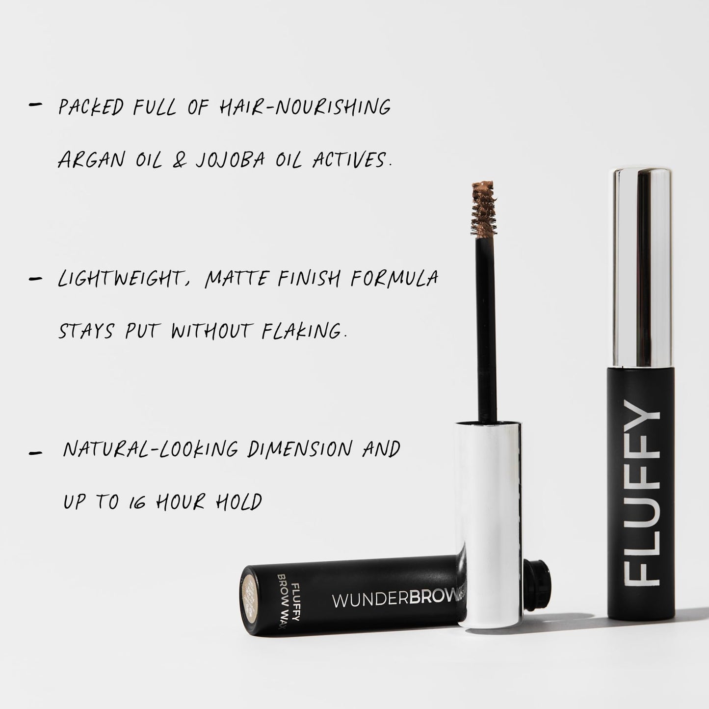 WUNDERBROW FLUFFY Brow Wax, Waterproof & Long Lasting Hold (Clear)