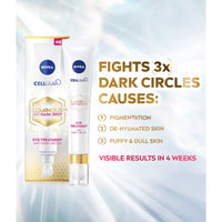 NIVEA Cellular LUMINOUS 630 Anti-Dark Circles Eye Treatment Cream (15ml), Eye Cream for Dark Circles with Hydrating Formula, Made with Caffeine and Hyaluronic Acid