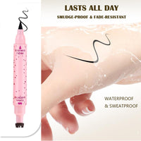 Mikloven 2-in-1 Freckle Stamp & Liquid Eyeliner Pen – Waterproof & Smudge-proof, Fine Tip Marker for Natural Lifelike Freckle Makeup & Defined Eye Look, Gentle & Skin-Friendly (Medium Brown-1PCS)