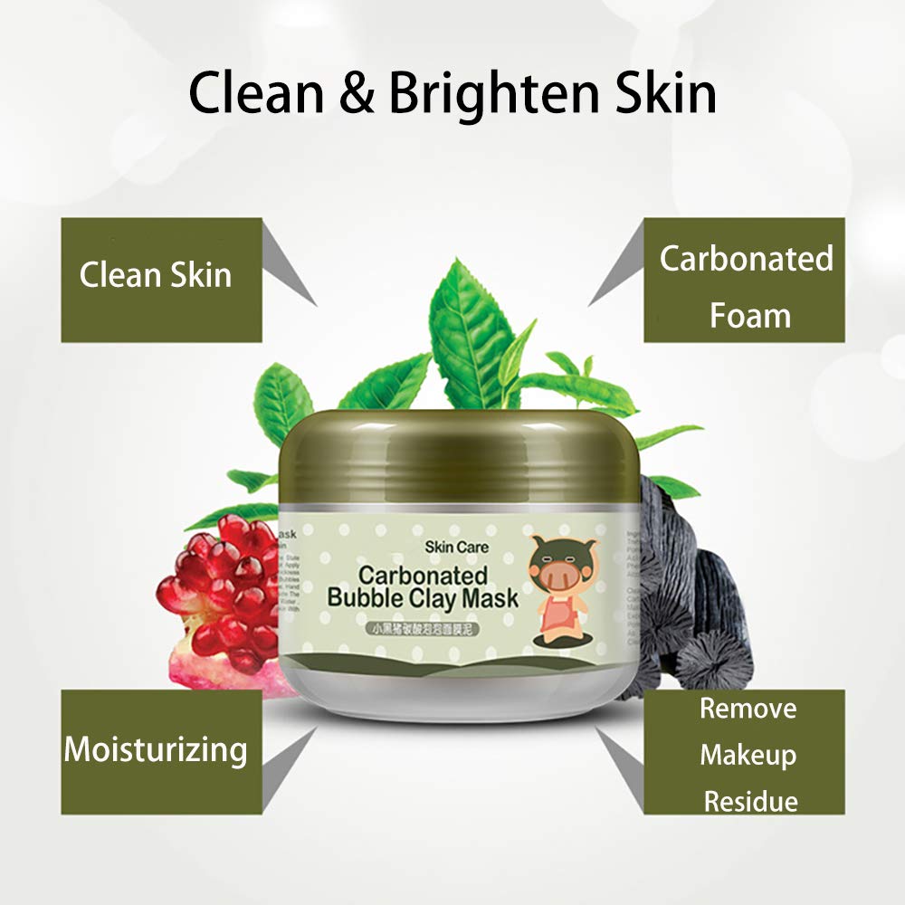 FANMIN Carbonated Bubble Clay Mask Moist Deep Pore Cleansing Bubbles Mud Mask 3.52 oz