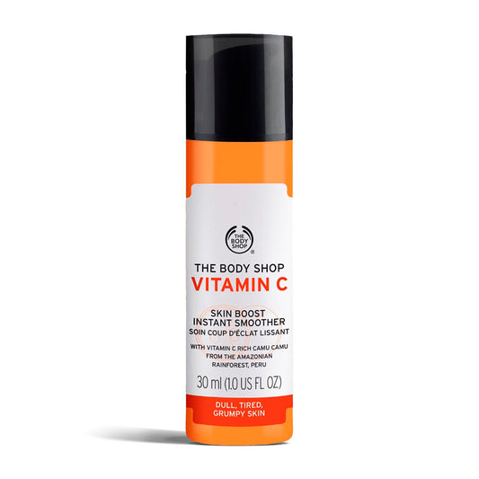 The Body Shop Vitamin C Skin Boost Instant Smoother (1x 30ml), Radiance-Boosting Primer, For Dull, Tired-Looking Skin, Silky-Smooth Texture, Enriched with Vitamin C & Camu Camu, For All Skin Type