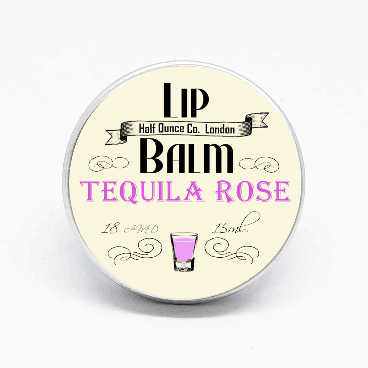 Half Ounce Cosmetics Tequila Rose flavoured Lip Balm 15ml Tin