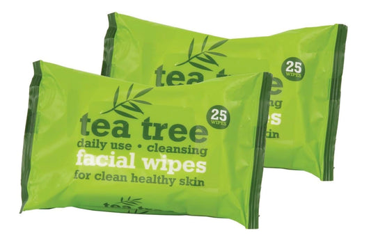 AnNido **25+25 FREE!!!** Tea Tree Daily Cleansing Facial Wipes For Healthy Clean Skin