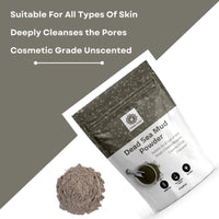 Hebhac Herbs Dead Sea mud powder 227 g | Powder for Facial Mask for Men & Women | Natural Facial Cleanser, Skin Tightening, Blackhead Remover