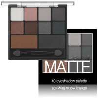 AuraAnge Black Eyeshadow - Matte Smokey Eyeshadow Palette - Intense Pigment Grey & Black Shades, Waterproof & Long-Lasting. Includes Dual-Ended Brush for Effortless Smokey Eye Looks, Suitable for Women