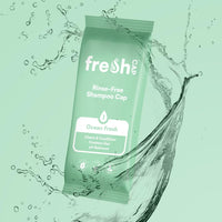 FRE SHWIPES FreshWipes Ocean Fresh Shampoo Cap Pack of 1 - No Rinse for Elderly or Disabled - Cleanses & Conditions for No Shower Access, Camping & Festival Use - Dermatologically Tested