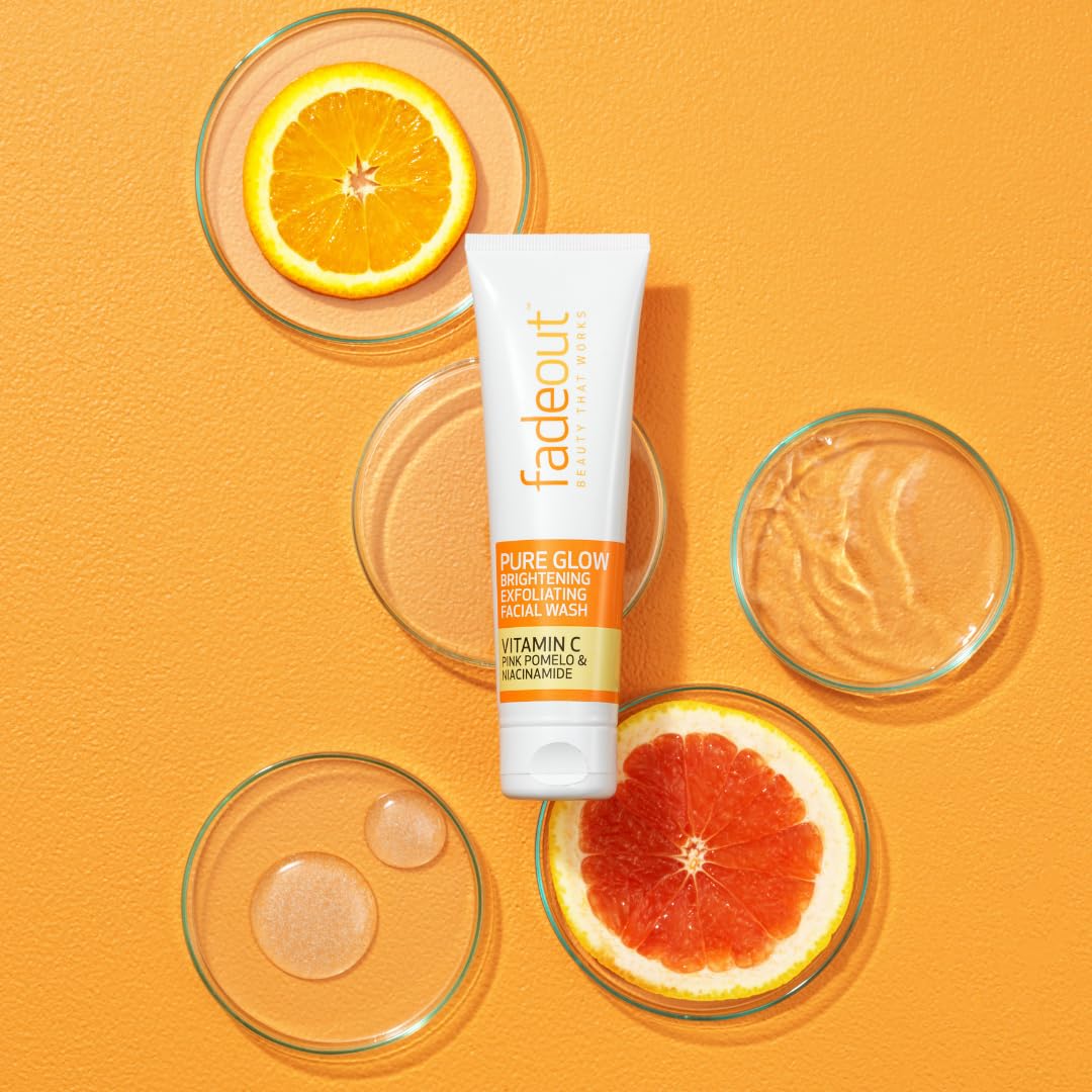Fade Out Pure Glow Brightening Exfoliating Facial Wash with Vitamin C, Pink Pomelo and Niacinamide - 100ml