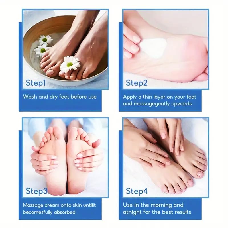 Urea Cream, 45% Urea Foot Cream, Foot Cream for Cracked Heels and Dry Skin Athletes Foot Cream Cracked Heel Repair Cream Cracked Heel Repair Cream for Feet and Hand