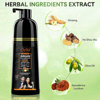 JRTTOSSE Instant Black Hair Shampoo 420ml - Semi-Permanent Black Hair Dye shampoo for Natural Hair, Lasts 30 Days, Fast Acting Formula for Men & Women (Natural Black)