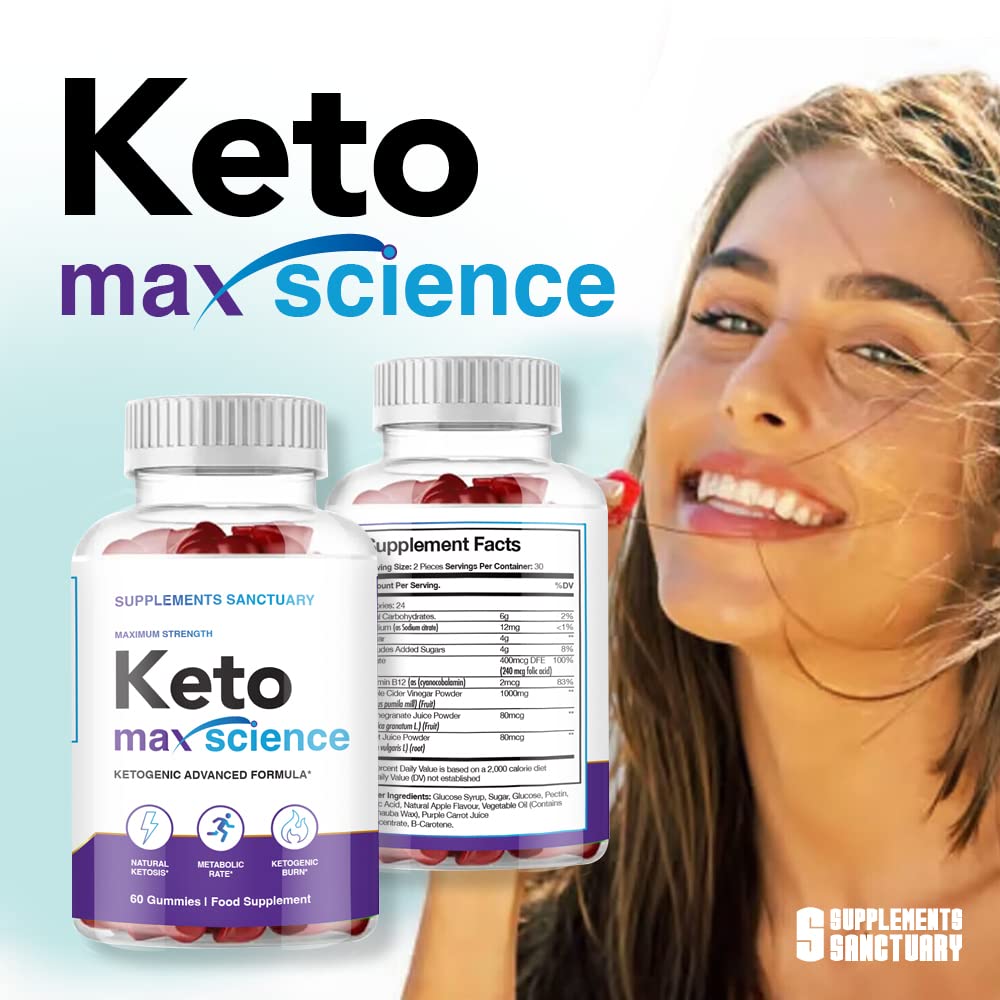 Supplements Sanctuary Keto Max Science (60 Gummies) Ketogenic Diet Aid... for use with The Keto/Low Carb Diet