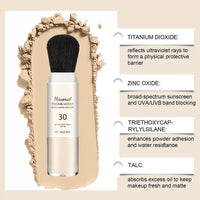 HUOWEH Hawaiian Tropic Scalp P-owder,Powder Sunscreen,Hawaiian Tropic Mineral Protection Sunscreen Powder SPF 30 UVA plus UVB Protection, Beach Sweatproof Face Sunblock Powders for Face and Body