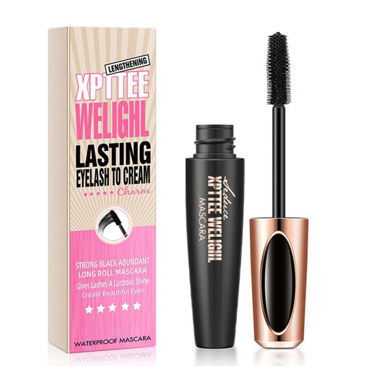 Generic 4D Silk Fiber Mascara Waterproof, Black Volume and Length Waterproof Mascara with False Lash Effect, Long Lasting Fibre, Smudge Proof (01#Black)