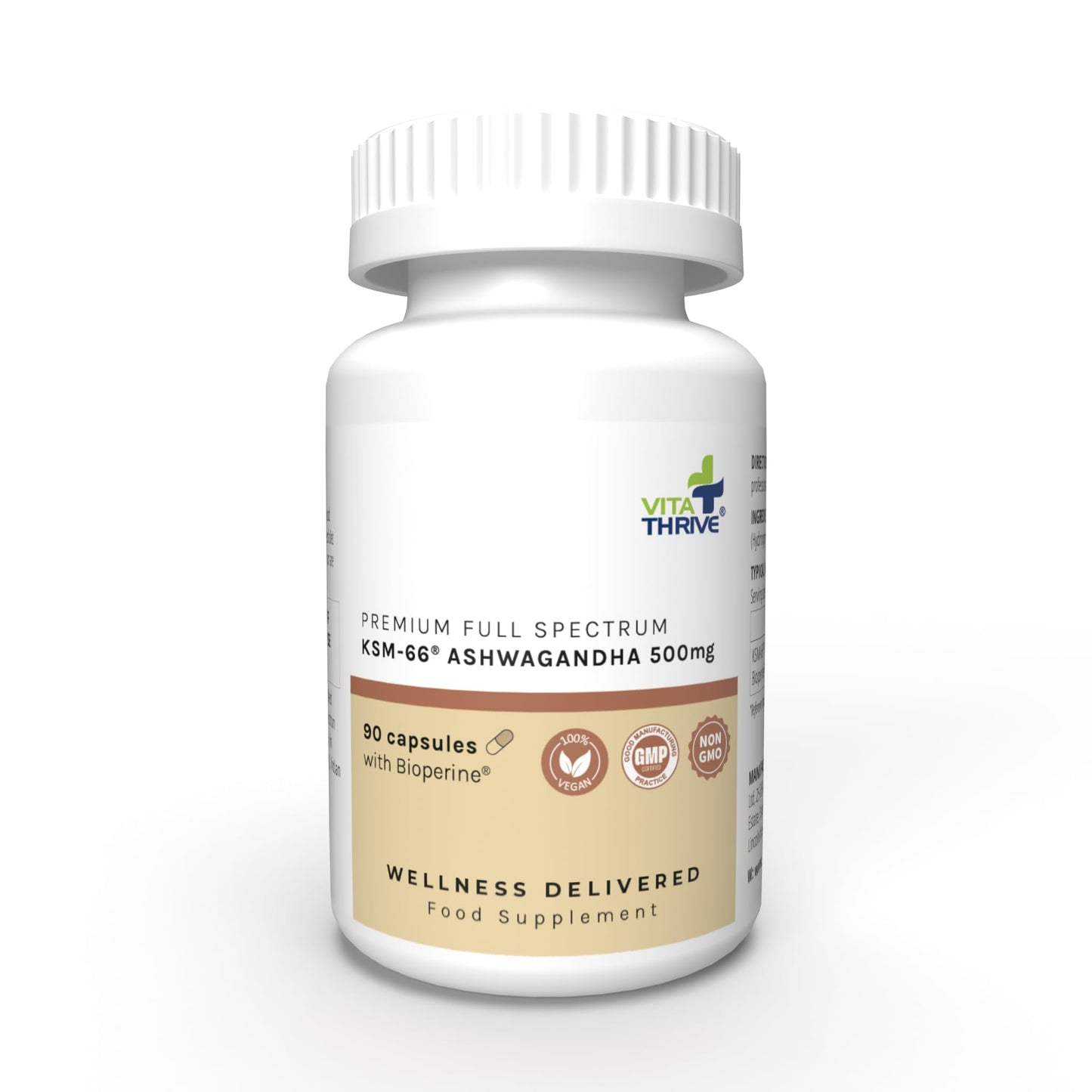 Vita Thrive VitaThrive® Ashwagandha 500mg with Bioperine® Capsules - 90 Count