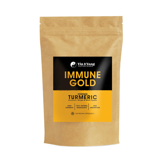 Turmeric Capsules 2000mg with Ginger and Black Pepper, by Yin & Yang Superfoods | High Strength Supplement | Immune Support & Joint Health | Eco-Friendly Packaging | Two Month Supply