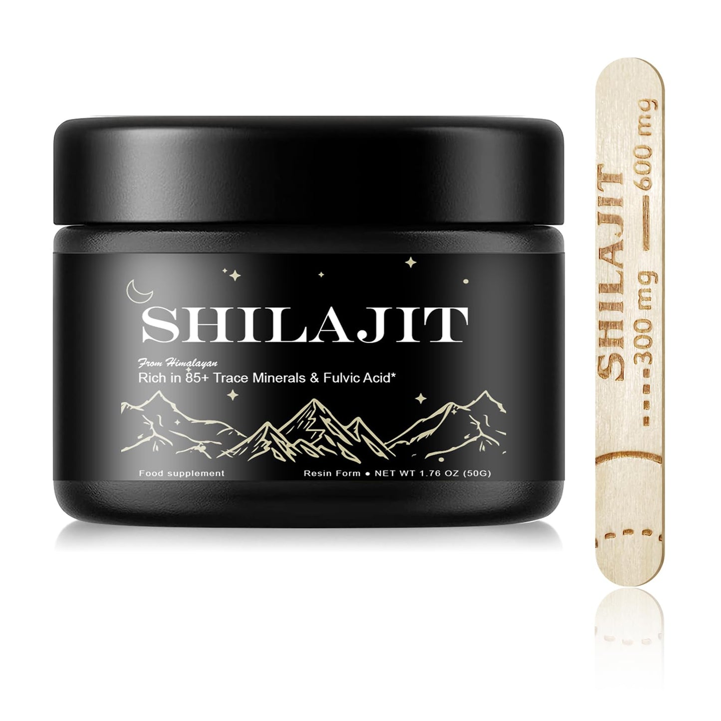 Nuevnaciy Shilajit Resin - Maximum Potency Natural Organic Shilajit Gold Grade 50g with Fulvic Minerals & Humic Acid, Strength & Stamina Booster for Men and Women, Vegan (Pack of 1)