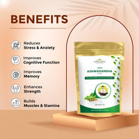 Vedikroots Ashwagandha Powder/Churn - A Stress Relief Elixir for an Active Lifestyle | Enriched with 100% Natural Ashwagandha Extracts (100g)