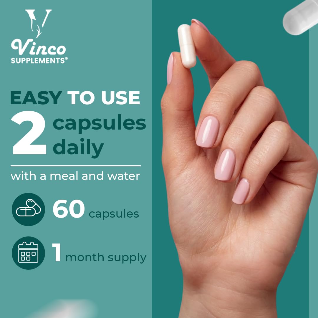 Vinco Supplements Vinco Tudca 1200mg - 60 Capsules - Tauroursodeoxycholic Acid - Advanced Liver Detox & Repair - Supports Healthy Bile Production, Improves Digestion & Strengthens Immune System - Made in UK