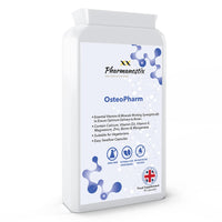 Pharmanostix OsteoPharm Bone Support Formula - 90 Vegetarian Capsules - Maintain Bone Density - Calcium, Magnesium, Cooper, Boron, Zinc, Vitamin K2 Vitamin & D3 UK Manufactured to GMP Standards
