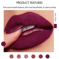 Petansy Matte Lipstick Set 6 Colors Nude Moisturizer Smooth Lipstick Long Lasting Waterproof Lipstick Makeup Gift Set