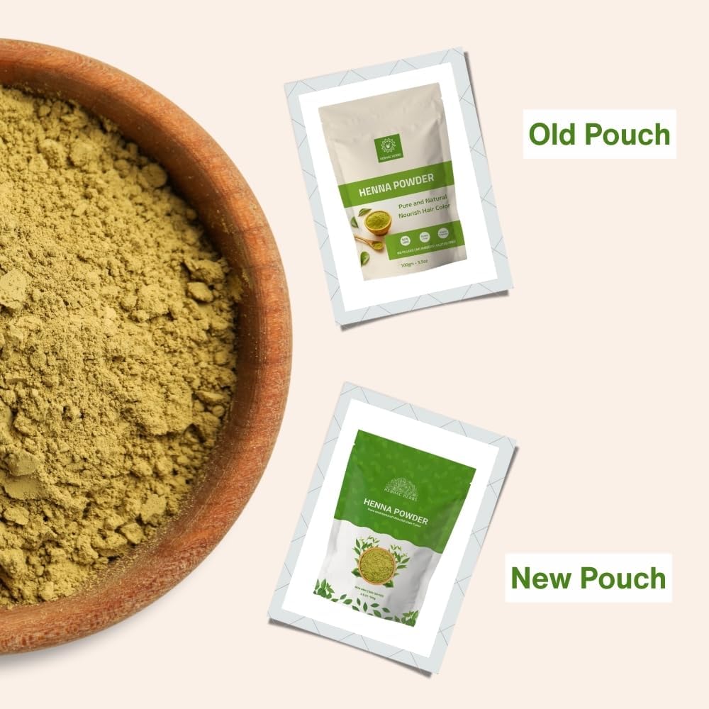 Hebhac Herbs Henna powder for Hair – 100g (3.5 oz) | Natural Hair Color | Mehndi | Chemical-Free | No Added Colours or Preservatives