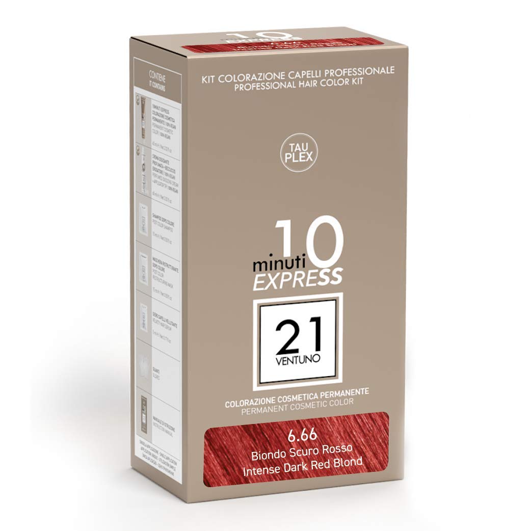 21 Ventuno Professiona Hair Dyeing Kit 6.66 Intense Red Dark Blonde