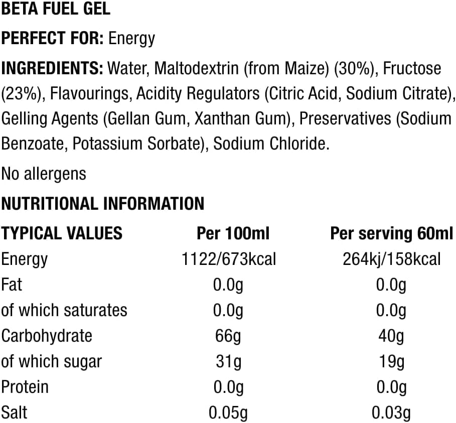 E-TAIL 24/7 SIS Beta Fuel Energy Gels for Cycling Running Triathlon - Dual-Source Carbohydrate Blend - 40 g of Carbs - Gluten-Free - Informed Sport Certified - 4 Pack (4 Pack, Unflavoured)