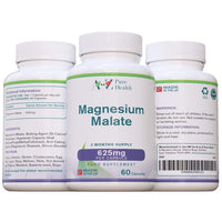 Magnesium Malate Capsules | High Absorption, Premium Magnesium Malate 625mg Supplement | 60 Easy to Swallow Capsules (2 Months Supply) | Supports Energy Levels, Heart Health, Muscle Function | UK Made