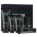 ISBEAUSOLS 6PCS Mens Skincare Set & Kits: Face Wash, Face Scrub for Men, SPF 20 Face Moisturiser Men, Night Cream, Face Serum, Eye Cream - Smoothes & Hydrates & Controls Oil - Perfect Mens Gift Set