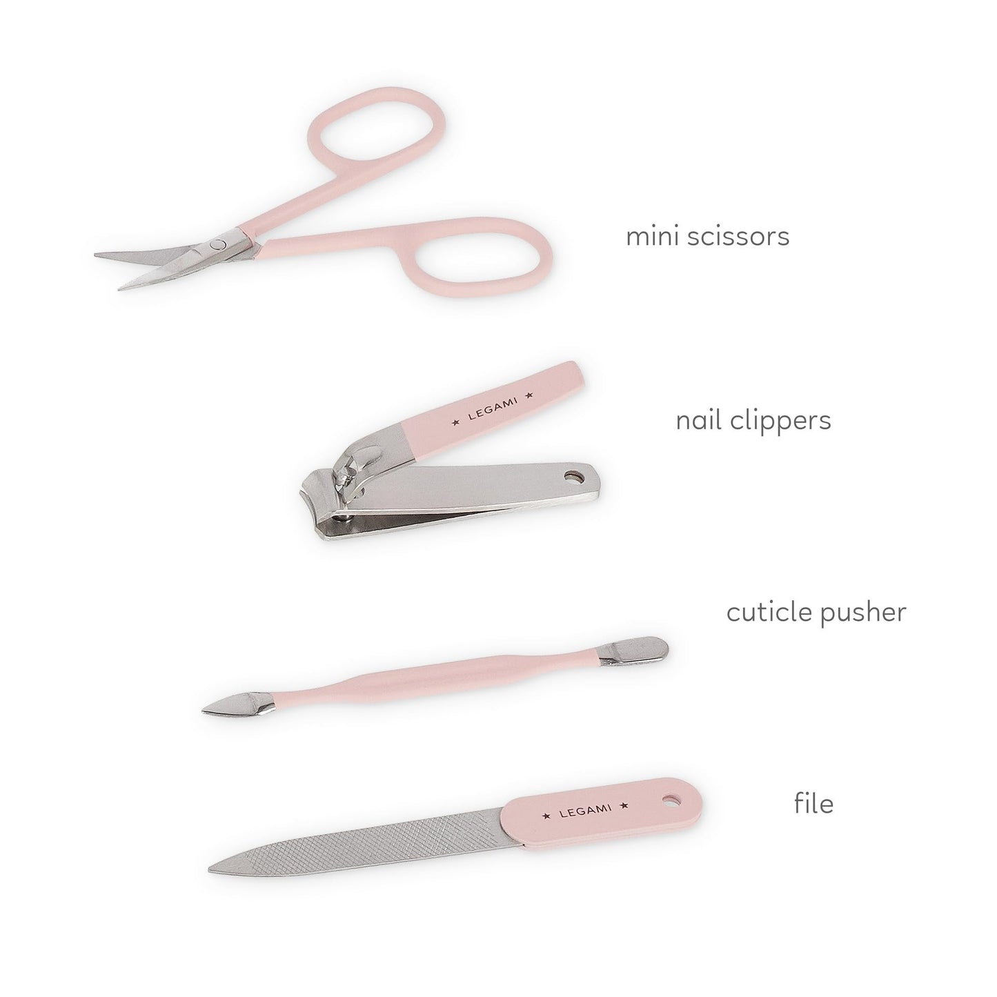 LEGAMI Legami Manicure Kit - But First Nails!, Scissors, Nail Clippers, File, Cuticle Pusher for Manicure and Pedicure, Pocket and Portable Set, Great for Travel, Home Use, Panda