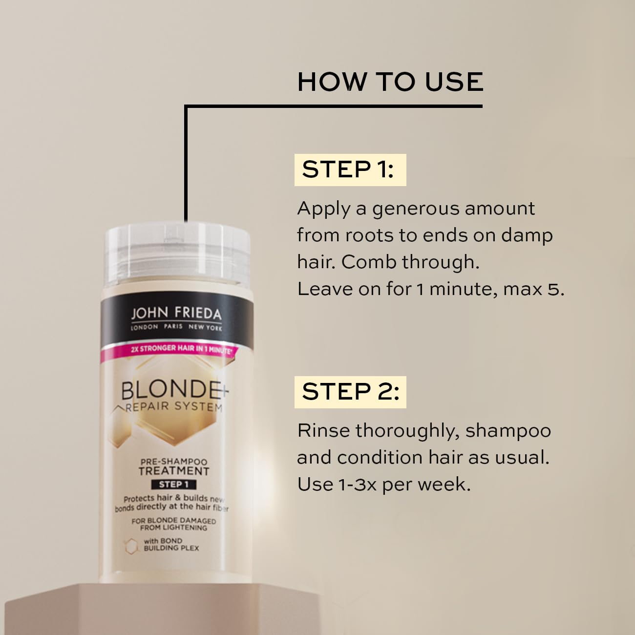 John Frieda Blonde+ Repair System Pre-Shampoo Treatment 100ml