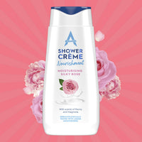 Astonish Shower Crème, Silky Rose, Cleanses and Moisturises, Rose, Peony and Magnolia Scented, 400ml