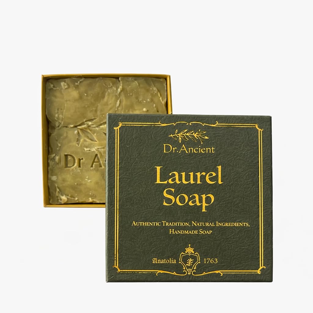 Dr.Ancient Laurel Soap Bar – Signature Gift Box Edition – Handmade Natural Soap with Laurel Oil – 140g Premium Gift Soap
