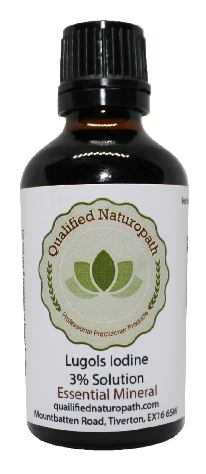 Qualified Naturopath - Professional Practitioner Products Lugols Iodine Solution 3% - 50ml - with Dropper Insert