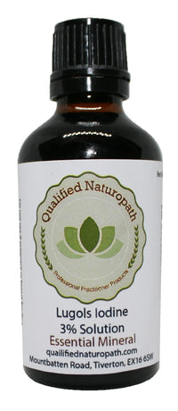 Qualified Naturopath - Professional Practitioner Products Lugols Iodine Solution 3% - 50ml - with Dropper Insert