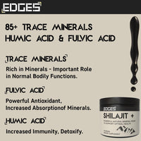 Edges 100% Shilajit Resin 30g, Original Himalayan Shilajit - Gold Grade Pure, Rich in Fulvic & Humic Acid, Minerals, Immune Support & Energy Booster - 2 Month Supply (30g)