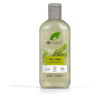 Dr. Organic Dr Organic Tea Tree Shampoo, Purifying, Oily Roots & Scalps, Natural, Vegan, Cruelty-Free, Paraben & SLS-Free, Recyclable & Recycled Ocean Bound Plastic, Certified Organic, 265ml, Packaging may vary