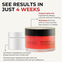 Karmic Skin Anti Ageing Night Face Cream | Wrinkle, Dark Spot & Hyperpigmentation Facial Moisturiser | Vitamin C & E, Natural Retinol | For Women & Men | Hydrating, Anti Aging Sleepytime Gelly