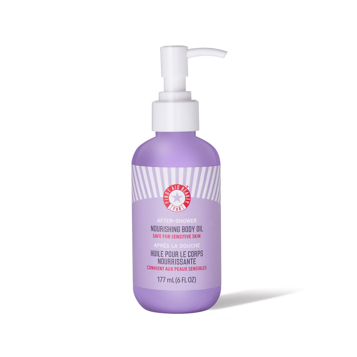 FIRST AID BEAUTY First Aid Beauty Nourishing After-Shower Body Oil – Hydrates Skin + Locks In Moisture with Skin-Loving Lipids + Botanicals – Safe for Sensitive Skin – 6 oz