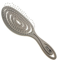 Head Jog 08 Paddle Brush Flexible Soft Pin Bristles, Detangling Wet Or Dry Hair. Gentle Brushing Hairbrush. Detangling Brush Curly & Wavy. (Monochrome). HairBrush For Fine hair