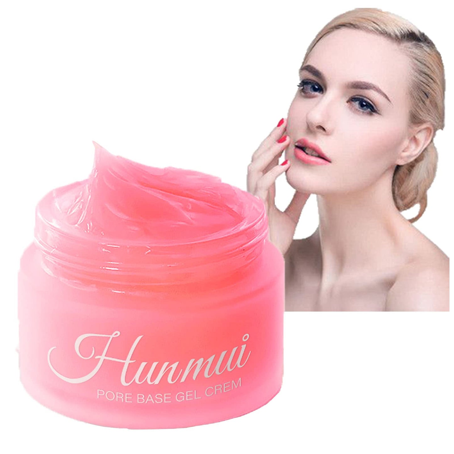 Alelyer Pore Primer Gel Cream,Face Makeup Pore Shrink Cream,Moisturizing Makeup Primer, Magical Perfecting Base Face Primer Under Foundation,Pore Base Gel Cream Invisible Pores Face Primer